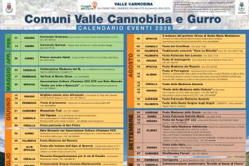 Calendario eventi 2026